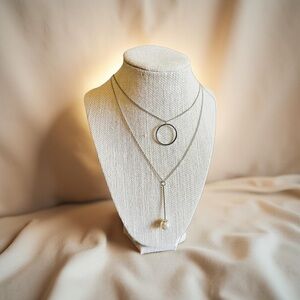 B36 Elegant Silver Necklace Set